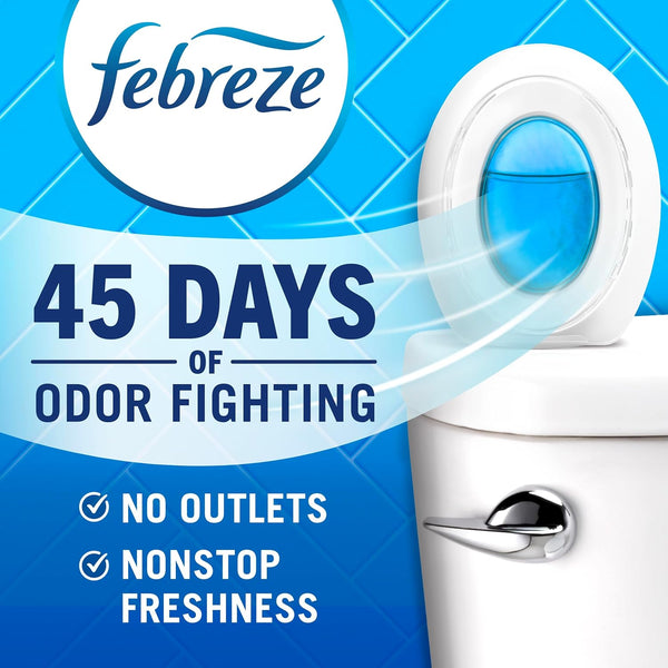 Febreze Bathroom Air Freshener, Odor-Fighting, Plug in Alternative, Air Fresheners for Home and Bathroom and Kitchen, Closet Air Fresheners, Heavy