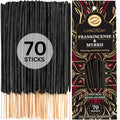 Frankincense and Myrrh Incense Sticks Smudge Kit (70 Pcs) â 1-Hour Burning Spiritual Incense Sticks for Bad Energy Cleansing Kit