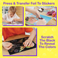 Craftikit Â® Rainbow Adventure Foil Art & Scratch Art for Kids- 2-In-1 Arts and Crafts Kit for Kids Ages 4-10 - Rainbow Crafts for Boys Ages 4, 5,