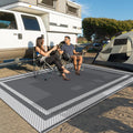 Happytrends Outdoor Rug Reversible Portable Plastic Straw Camping Rugs for outside Rv,Large Waterproof Outdoor Area Rugs for