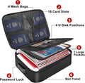 Docsafe File Organizer Bag with Lock,Fireproof Document Organizer Case with Water-Resistant Zipper,3-Layer Portable Travel Home Storage Safe Bag