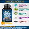 Cortisol Supplements for Women and Men with Magnesium, Ashwagandha & L-Theanine. High Cortisol Reducer, Manager, Detox, Lower and Control. Sleep