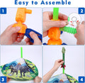 Dinosaur Toy Rocket Launcher for Kids - Launch Up to 100 Ft, 4 Rockets, Outdoor Outside Toys for Kids, Dinosaur Toys, Birthday Gifts for 3 4 5 6 7