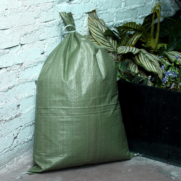 Shappy 100 Pieces Empty Sandbag Heavy Duty Flooding Outdoor Woven Polypropylene Sand Bags with Solid Ties for UV Protection Emergency Situation