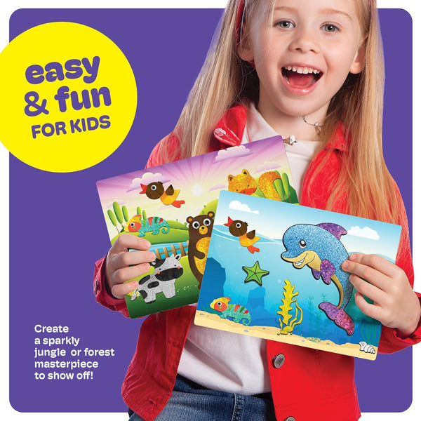 Dan&Darci Foil Art Kit for Kids - Arts and Crafts for Kid Ages 4-8, 4-6, 5-7, 5-8, 6-8 - 5 Year Old Girl Gifts - Fun Kits Projects Activities -