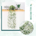 Der Rose 1Pcs Fake Plants Hanging Artificial Decor Faux Potted Eucalyptus Plants for Boho Bathroom Home Office Desk Wall Shelf Bookcase