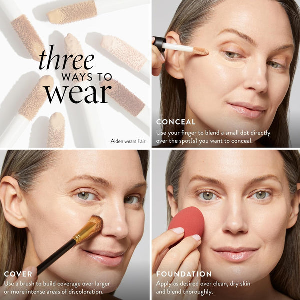 LAURA GELLER NEW YORK the Ideal Fix Concealer - Tan - Buildable Medium to Full Coverage Liquid Concealer - Covers under Eye Dark Circles &