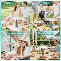 Portable Battery Powered Food Fans for Tables up to 15 Hours Working Time, 2-Pack Indoor Outdoor Mute Food Fan with Hook, Tabletop Fan for Home