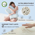Bedsure Cervical Neck Pillow for Sleeping, Odorless Memory Foam with Cool-Touch Ice Pillowcases, Ergonomic Contour Pain Relief, Dorm Neck Support