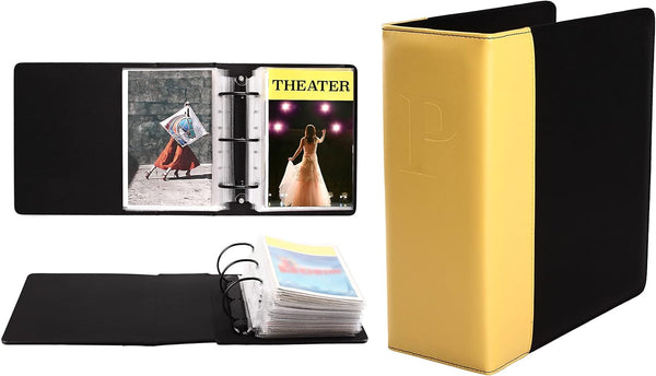2Fold Binder for Holding Broadway Play Program and Theater Programs with 30 Custom Sheet Protectors - PU Leather - Fits Programs from Mid 1980S to