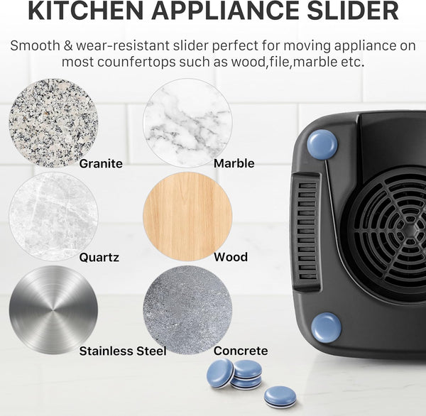 Appliance Sliders for Kitchen 24 PCS Self-Adhesive Small Kitchen Finds Appliance Slider Hacks Easy to Moviing & Space Saving Must Have Home