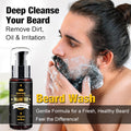 Beard Kit for Men Grooming & Care W/3 Pack Beard Oil, Wash, Balm, Comb, Brush, Scissors,Anniversary Valentines Birthday Fathers Gifts Idea for