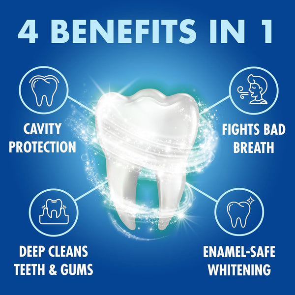 ARM & Hammer Toothpaste Plus TheraBreath Breath Fresheners, ICY Mint Flavor, Teeth Whitening Toothpaste, Anticavity Fluoride for Bad Breath, 5.5