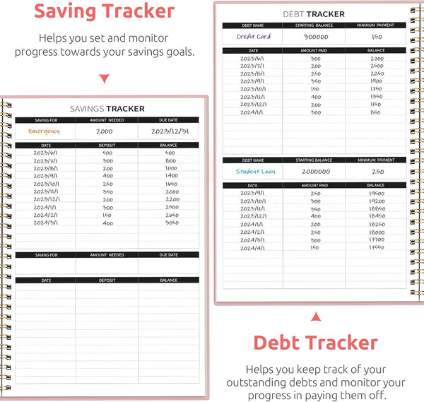 Budget Planner - Monthly Budget Book with Expense Tracker Notebook, Undated Bill Organizer & Finance Planner to Take Control of Your Money,