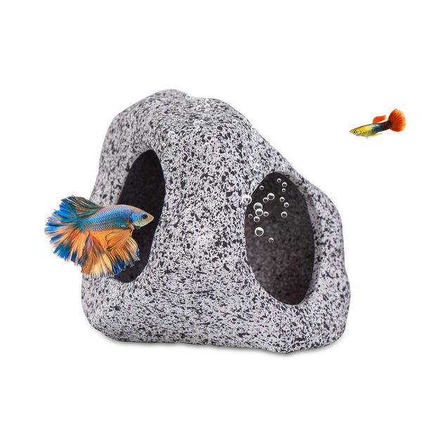 Aquarium Decorations Cave Fish Tank Accessories Rock Decor for Shrimp Cichlid Hiding Breeding Small Fish Bowl Hide Decoration Betta Toys Hideout