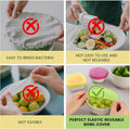 HANSGO 120Pcs Bowl Covers Reusable, Elastic Fresh Keeping Bags Plastic Shower Caps Food Wraps for Family Outdoor Picnic(3 Size)