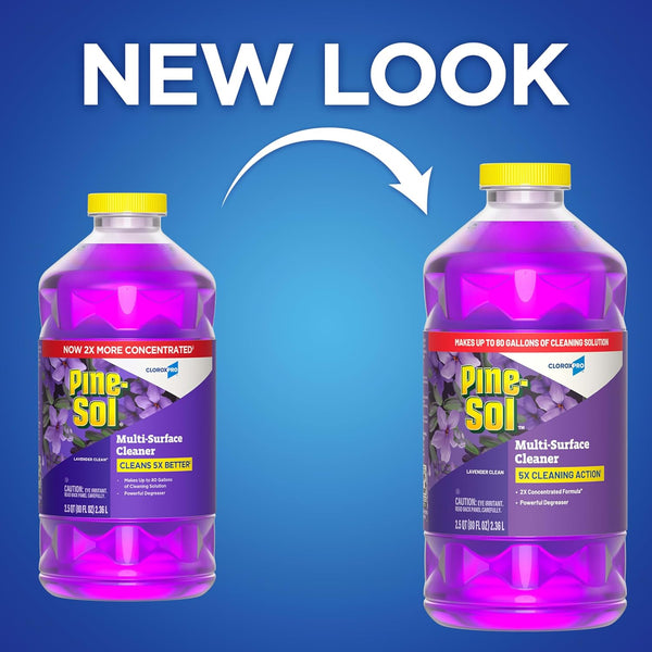 Pine-Sol Multi-Surface Cleaner, Cloroxpro, 2X Concentrated Formula, Lavender Clean, 80 Fl Oz