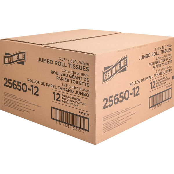 Genuine Joe 2-Ply Jumbo Roll Dispnsr Bath Tissue, Model:Gjo2565012