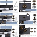 72 Pieces 15MM Snap Fastener Kit Tool Snap Button kit Snaps for Leather Leather Snaps and Fasteners kit for Leather Marine Grade Stainless Steel
