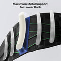 FREETOO Back Brace for Men Lower Back Pain with 7 Metal Stays, for Sciatica, Herniated Disc, Scoliosis and More Pain Relief! Breathable Back