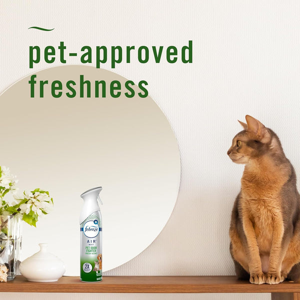 Febreze Air Mist Air Freshener Spray, Odor-Fighting Room Spray, Air Fresheners for Home and Bathroom and Kitchen, Aerosol Can, HD Pet Odor Fighter