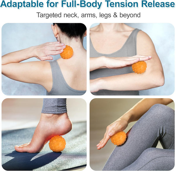 Atsuwell Acupressure Foot Massage Mat, 5-Zone Reflexology Mat with Dual Massage Ball Tracks, Portable Foot Pressure Point Pad for Stress Relief,