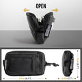 ONETIGRIS Front Pocket Wallet with Zippers Small Coin Purse Tactical Wallet Nylon Minimalist Wallet for Men Women, Brown Dimensions: