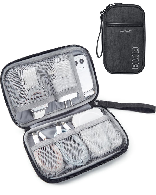 BAGSMART Cord Organizer Travel Cable Organizer Bag Tech Electronic Organizer Travel Case, Travel Essentials for Charger, Cable, Phone, Flash