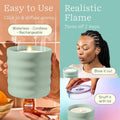 Lifelines Flameless Candle Aromatherapy Essential Oil Diffuser with Clickwick Essential Oil Blend - Cordless & Waterless Diffuser for Home -