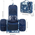Hanging Toiletry Bag for Women Travel Makeup Bag Organizer Toiletries Bag for Cosmetics Essentials Accessories (Large, Blue Lotus)