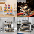 Spice Rack Organizer for Countertop , 3-Tier Spice Storage Holder with Magnetic Connetion for Kitchen , Durable Syrup Rack with Fall Protection