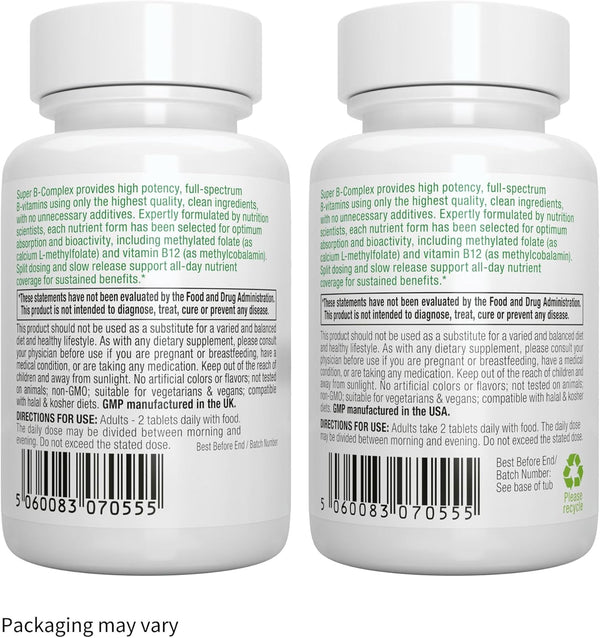 Igennus Super B-Complex Methylated B Vitamins, Sustained Release, Clean Label, MTHFR Supplement with Methylfolate & B12 Methylcobalamin, Vegan,