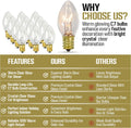 Iconikal 24-Count C7 Night Light Candelabra Bulbs 5-Watt, Clear for Lamps Nightlights Lanterns String Lights