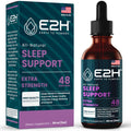 E2H Natural Sleep Support - Liquid Melatonin with Chamomile, Theanine - Sleep Better, Deeper, Longer - Vegan, Gmo-Free - Provides Stress Relief -