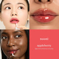 NOONI Korean Vegan Appleseed Lip Oil - Appleberry | Long-Lasting, Moisturizing, Plumping, Revitalizing for Dry Lips, Waterproof, No Peel Off,