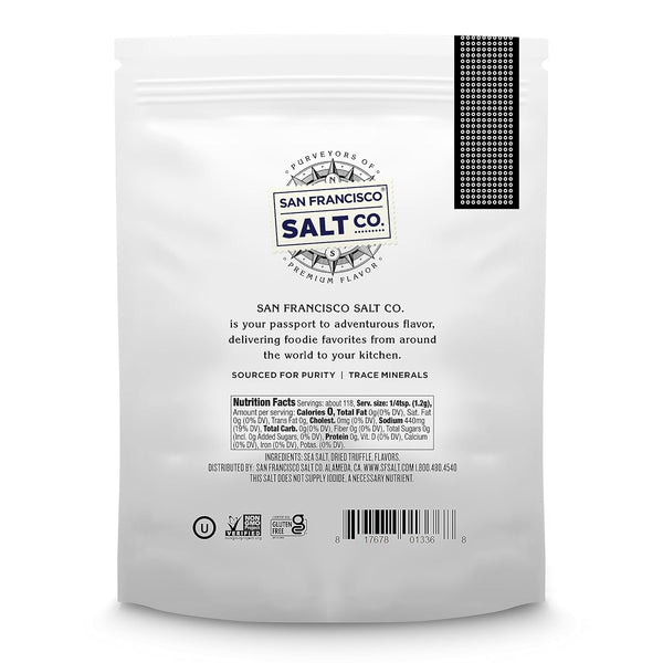 5 Oz. Resealable Pouch - Authentic Italian Black Truffle Salt by San Francisco Salt Company