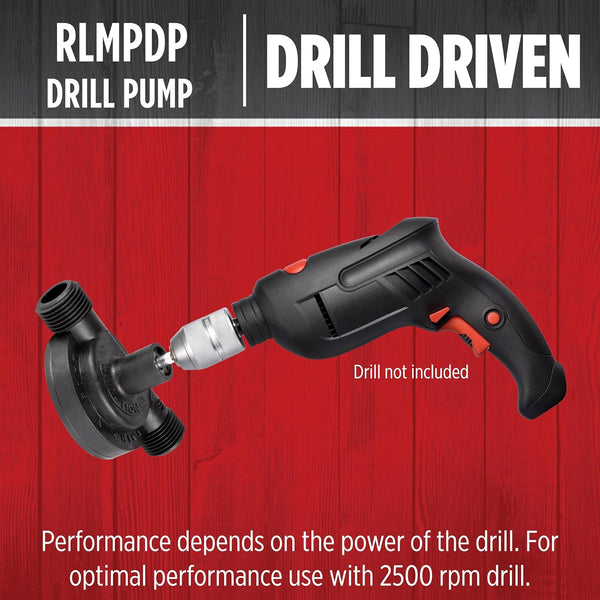 Red Lion RLMPDP, 154 GPH Drill Powered Transfer Pump, Black, 14942013