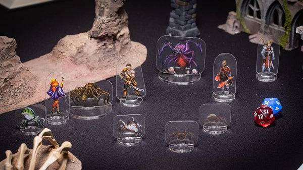 Arcknight Flat Plastic Miniatures: Mankind Horde; 31 Unique Human-Themed Enemy Minis for DND 5E and Pathfinder; Affordable, Skinny Figurines for