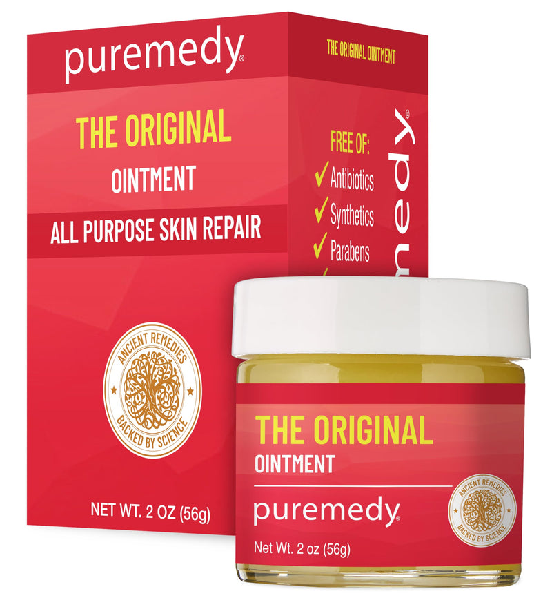 Puremedy Original Healing Ointment - All Natural First Aid Salve for Wounds, Burns, Cuts, Bug Bites, Bed Sores, and Skin Irritations - Safe for
