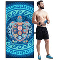 OCOOPA Microfiber Beach Towel Fast Drying, Extra Large 63" X 31" Sand Free Beach Towel Super Lightweight Towels for Swimming Pool, Camping,