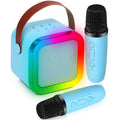 Mini Karaoke Machine with 2 Wireless Microphones for Kids Adults, Kids Karaoke Machine for Girls 18 Pre-Loaded Songs 4, 5, 6, 7, 8, 10, 12+ Years