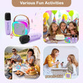 Shinepick Portable Karaoke Machine,Mini Wireless Karaoke Machine,With 2 Microphone,Bluetooth Karaoke Speaker,With Funny Voice,4-12 Years Old