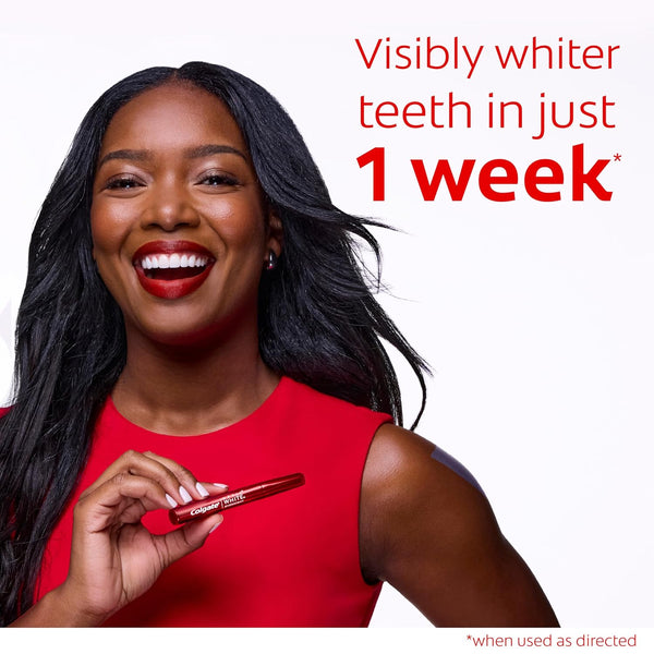 Colgate Optic White Overnight Teeth Whitening Pen, Hydrogen Peroxide Teeth Whitening Pen, Visibly Whiter Teeth in Just 1 Week When Used as