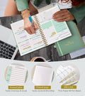 Undated Weekly and Monthly Planner, B5 Large Weekly to Do List Notebook with Goal & Habit Tracker Organizer, Hardcover Spiral Bound Blank Monthly