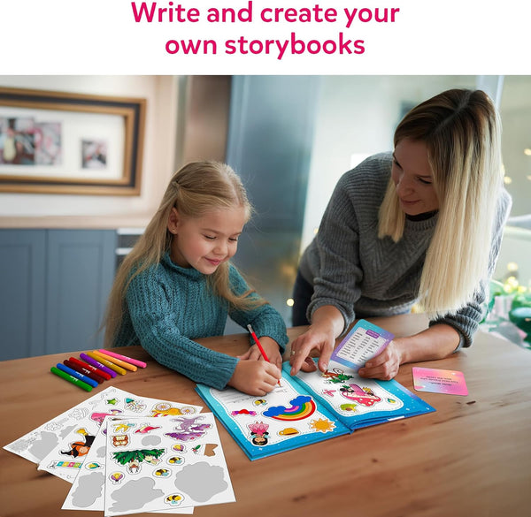 Skillmatics Storybook Art Kit - Create Fairytale Stories, DIY Craft & Writing Kit with 300+ Stickers, Scrapbooking & Journal Activity, Gifts for