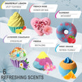 Bath Bombs Gift Set - 6Pc Aromatherapy Natural Bath Bombs with Organic Ingredients, Skin Moisturizing Bubble Bath Fizzy, Gentle for Kids, Relaxing