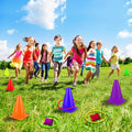 Unanscre 31PCS 3 in 1 Carnival Outdoor Games Combo Set for Kids, Soft Plastic Cones Bean Bags Ring Toss Game, Gift for Birthday Party/Xmas