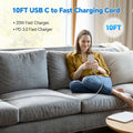 Dayaoncy Compatible with Iphone 16/15 Charger Fast Charging, 20W USB C Wall Charger with 3Pack 10FT USB C to C Cable, Type C to Type C Fast