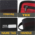 Rough Enough Small Tool Bag Case Portable Box EDC Pouch Organizer with Handle, 12 Inch, Heavy Duty Cordura, Padded Lining, Tech Tactical Gear, Black