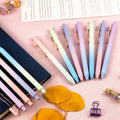 Gel Pens, 12 Pcs Smooth Writing Pens No Bleed & Smear, Black Ink Cute Pens Fine Point (0.5Mm), Retractable Aesthetic Journaling Pens School Office
